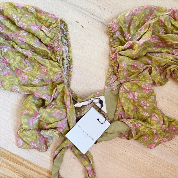 Spell & the Gypsy floral bohemian dahlia top on bronze NEW - Picture 5 of 7